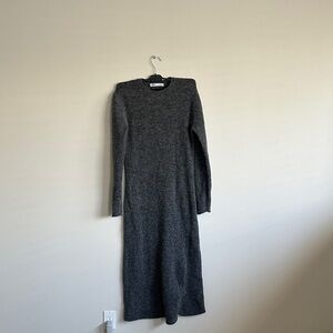 Zara Charcoal Long Sleeve Dress